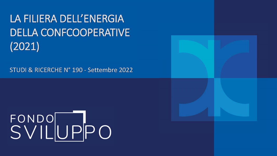 LA FILIERA DELL’ENERGIA DELLA CONFCOOPERATIVE (2021)